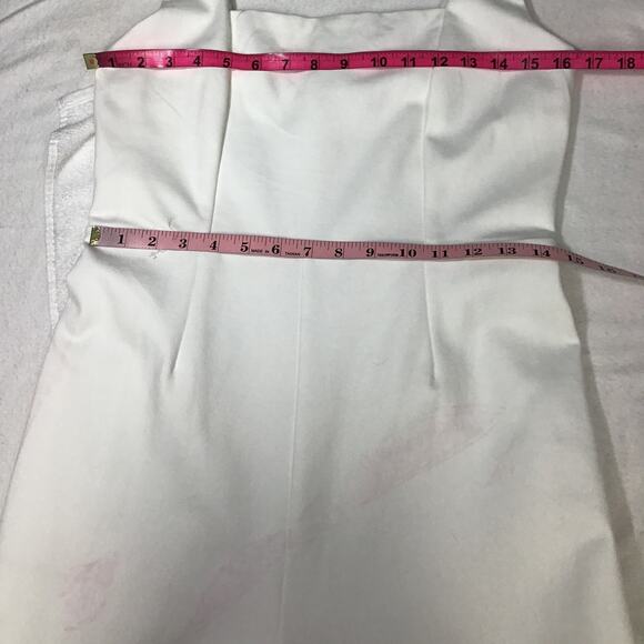 LULU'S M Enticing Endeavors White Square Neck Straight Leg Jumpsuit NEW B171 - Picture 5 of 8